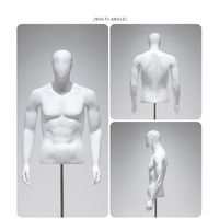 Mannequin de vitrine en gros pour lingerie, vêtements pour hommes, torse musclé, mannequin demi-corps masculin, athlétique et musclé