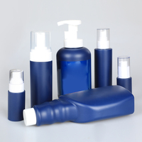 Produit personnalisé 40ml 140ml 145ml 165ml 500ml Gommage Bleu Spray Lotion cosmétique Bouteille de lavage en plastique Crème pour le visage Bouteille à pompe nettoyante