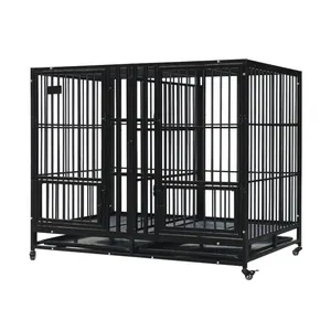 Nhà Sản Xuất Bán Buôn Thép Không Gỉ Kim Loại Lớn Nhỏ Có Thể Gập Lại Tàu Sân Bay Giá Rẻ Pet Dog Cage