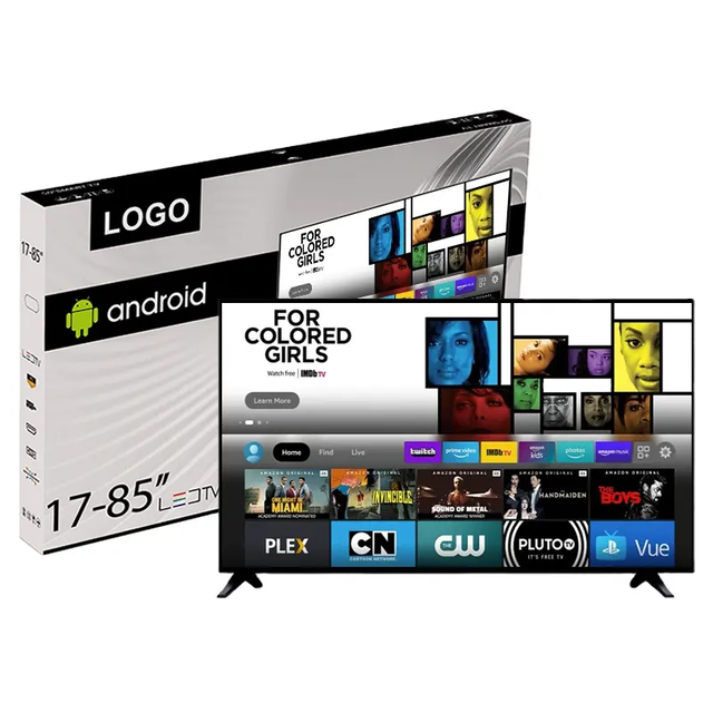 2K Normal Led Tv Sets Wholesale Factory Price Accept Custom OEM Television 4K Smart Tv 32 40 43 50 55 65 75 85 Inch Android TV