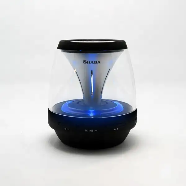 금속 표면 Shaba 빛 깜박이 LED 무선 스피커 휴대용 오디오 변형 스테레오 미니 스마트 스피커