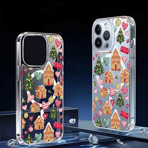 Funda Magnética para Teléfono Móvil con Diseño de Casa de Árbol de Navidad, Transparente, de PC/TPU 2 en 1, para <span class=keywords><strong>iPhone</strong></span> 15/16/17 Pro Max - Product Image 1