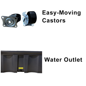 Ventilateur de climatisation portable en métal de 130 cm avec réservoir d'eau de 51 L, grande capacité pour <span class=keywords><strong>garage</strong></span>, cour, usage commercial et industriel - Product Image 5