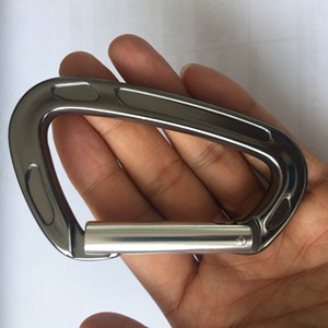 Mosquetón de Resorte Abierto Recto de Sección Corta, Aluminio 7075, 22KN, Tipo D, Accesorio para Escalada y Aparejos - Product Image 2