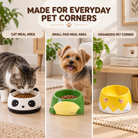 Vente en gros de bols pour animaux de compagnie en céramique mignons et amusants, en forme d'animaux, pour chat, chien, nourriture et eau, pour chatons, chiots et alimentation en intérieur