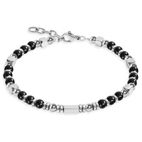 Bracelet perles fait main pour femme et homme, style bohème, réglable, empilable, en acier inoxydable, pierres naturelles, maillons, résistant à l'eau et inaltérable