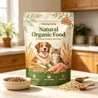 Sachet Doypack en aluminium et nylon imprimé numériquement avec fermeture éclair haute résistance à l'humidité pour l'emballage d'aliments pour animaux de compagnie