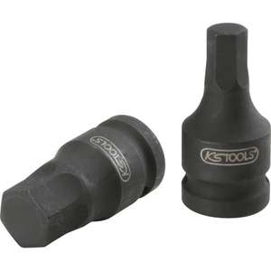KS TOOLS-515,1591 Zócalo de broca de impacto de 3/8 ''para tornillos de cabeza hueca hexagonal, TOMAS DE IMPACTO cortos Y ACCESORIOS - Product Image 1