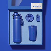 Bouteille d'eau isotherme en acier inoxydable à large ouverture Everich 32 oz, pour le sport et la gym, avec logo personnalisé, portable, avec ensemble cadeau tasse à café