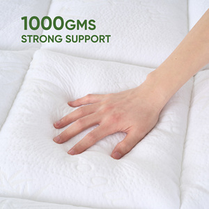 Surmatelas en mousse, douceur moyenne, respirant, rafraîchissant, housse en tissu durable en polyester, design minimaliste, pour chambre à coucher - Product Image 2