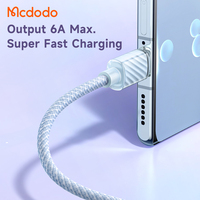 Câble USB Type C Mcdodo 365 100W Charge Rapide 18W 27W AFC VOOC 6A Câble de Charge Rapide et de Données pour Android Oppo Vivo Xiaomi Samsung