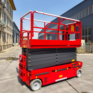 Elevador de hombre de 4m, 6m, 8m, 10m, 12m, 14m, plataforma de trabajo aéreo, elevadores de tijera autopropulsados pequeños hidráulicos eléctricos a la venta - Product Image 2