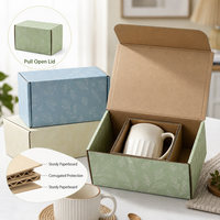 Boîtes d'expédition auto-scellantes en céramique bleu-vert pour la protection des tasses, boîtes d'expédition pour bijoux avec boîte d'expédition postale