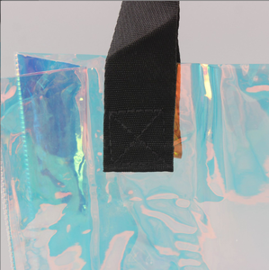 Le vendite dirette della fabbrica hanno personalizzato il Logo trasparente in PVC EVA borse richiudibili riutilizzabili per lo Shopping cosmetico impermeabile borse da spiaggia - Product Image 5