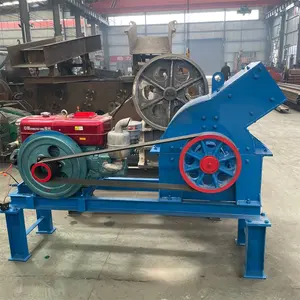 Easy To Operate Mini Hammer Crusher Concrete Stone Crushing Equipment Mobile Hammer Crusher With Conveyor