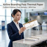Billets d'avion en carton thermique imprimés en couleur, personnalisés, de haute qualité, pour l'enregistrement à l'aéroport, vente en gros