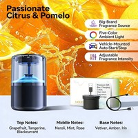 Diffuseur d'aromathérapie pour grille d'aération de voiture, en plastique, alimenté par USB, fixation sur console centrale, éclairage d'ambiance, senteur Passionate Love Orange Pomelo, longue durée