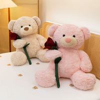 Nouveau style, ours en peluche rose multi-tailles pour la Saint-Valentin, jouet en peluche brun classique, ensembles de jouets en peluche pour la Saint-Valentin