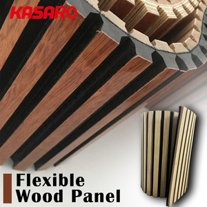แผงอะคูสติกไม้ยืดหยุ่นสไตล์ใหม่ของ kasaro ราคาถูกกว่าและบางกว่าสำหรับคลังสินค้าหรือห้องนั่งเล่นพร้อมใบรับรอง CE - Product Image 5