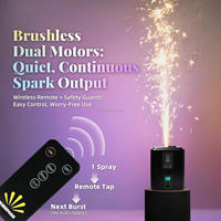 Mini Feux d'Artifice à Étincelles Froides Sans Fil DMX 512 350W avec Télécommande Effets Spéciaux DJ Mariage