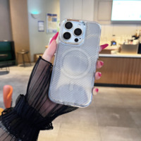 Étui pour iPhone 16 Pro, Étui magnétique transparent, Anti-jaunissement, Antichoc