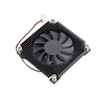 Refroidisseur de processeur en aluminium à profil bas avec ventilateur PWM, dissipateur thermique compact pour la gestion thermique des cartes mères industrielles 1U de serveurs IPC