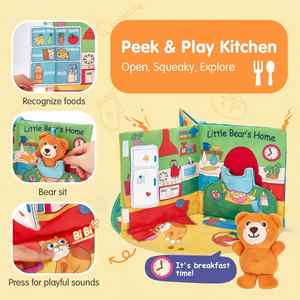 Libros de Actividades Táctiles y Sensoriales para Bebés, Juguete para el Tiempo Boca Abajo, Libro Interactivo para Bebés de 6, 9, 12 y 18 Meses - Product Image 5
