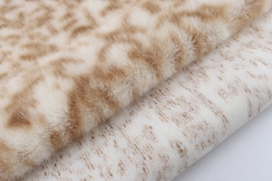 <span class=keywords><strong>Tissu</strong></span> en velours BR0026 Léopard des neiges teint, 100% polyester tricoté, anti-boulochage, très épais, pour accessoires vestimentaires et costumes - Product Image 4