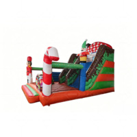 Toboggan gonflable maison de pain d'épices de Noël Lilytoys avec château gonflable, structure de saut en PVC commercial pour enfants