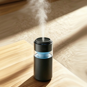 Mini humidificateur portable 270 ml, rechargeable par USB, humidificateur d'air à brume froide avec lumière 7 couleurs pour chambre à coucher, bureau, voyage - Product Image 4