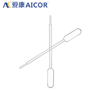 Pipette Pasteur Micro graduée stérile jetable en plastique médical de 0,5 ml, 1 ml, 2 ml, 3 ml, 5 ml, 10 ml
