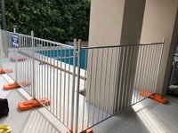 Panneau de clôture mobile pour piscine, barrière de sécurité en acier, norme australienne, avec porte pour aire de jeux
