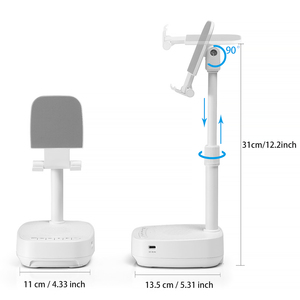 Support de téléphone F22 avec haut-parleur Bluetooth, compatible avec les téléphones iPhone/Android, iPad, Kindle, cadeau cool pour les hommes, les femmes, papa, maman - Product Image 6