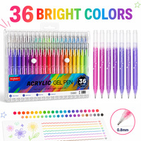 Lot de 12 marqueurs acryliques colorés pour l'art, le bricolage et la papeterie – Fournitures scolaires pour enfants – Stylo marqueur