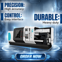 Tour CNC horizontal à 2 axes de haute précision CK61100, broche simple, longueur 1500 mm, 220 V, conception à banc plat, robuste, commande CNC GSK