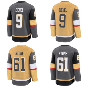 Jersey Hoki Es Bordir Grosir Vegas Golden Knights # 9 Jack Eichel # 60 Mark Stone # 93 Seragam Hoki Mitch Marner - Product Image 1