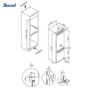 Refrigerador Doméstico de 8.6 Pies Cúbicos con Congelador Inferior, Sin Escarcha, Integrado - Product Image 2