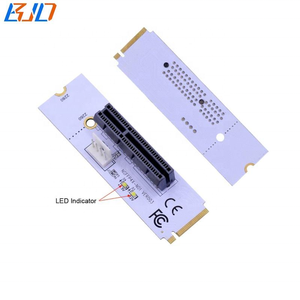 Commercio all'ingrosso della fabbrica NGFF M.2 NVME Key-M to pci-e 4X adattatore Slot adattatore Riser Card con Molex IDE 4pin cavo di alimentazione in magazzino - Product Image 2