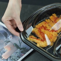 Boîtes de préparation de repas jetables en PP rectangulaires à 123 compartiments, design détachable, micro-ondables, anti-fuites