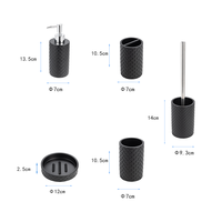 Ensemble d'accessoires de salle de bain modernes en céramique, 5 pièces, vente en gros