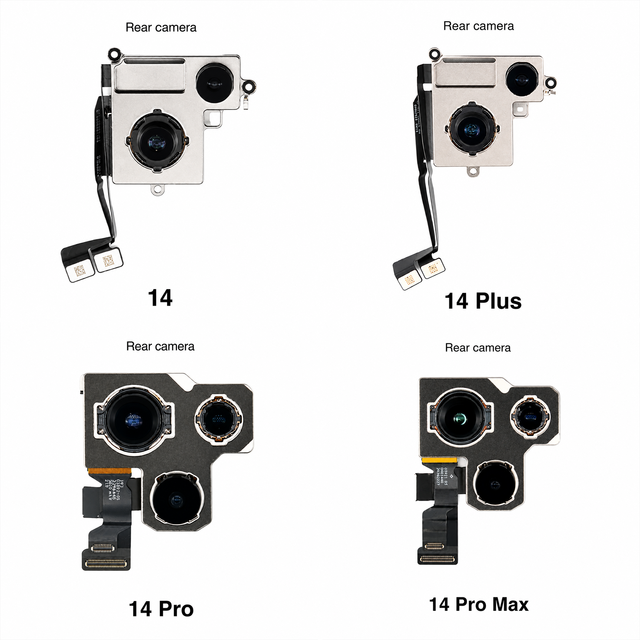 OEM Repair Parts for 14/14 Plus/14 Pro/14 Pro Max Camera Back/Rear-Includes Custom Packaging