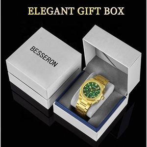 BESSERON Montre de sport étanche 100M pour homme chronographe à quartz avec bracelet en acier inoxydable et mouvement Japon VK63 - Product Image 2