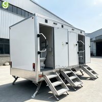 Toilettes Extérieures Temporaires Goeasy - WC Mobile 3 Postes - Remorque Sanitaire Portable
