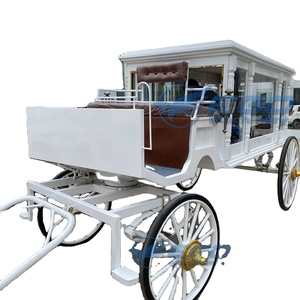Cercueil funéraire de luxe à prix d'usine, charrette funéraire tirée par des chevaux, chariot de cérémonie funéraire - Product Image 1