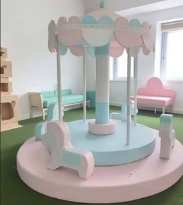 全球主题柔和彩色空心球形旋转木马软玩旋转木马儿童室内游乐区 - Product Image 6