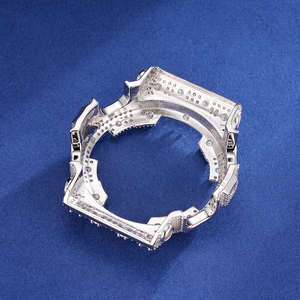 Montre Hip Hop <span class=keywords><strong>Gshock</strong></span> Ga 2100 avec lunette en moissanite, lunette en moissanite <span class=keywords><strong>Gshock</strong></span>, argent 925, lunette en moissanite glacée, boîtier de montre pour homme - Product Image 5