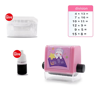 Tampon roulant Bview Art Math-Tampon à questions Multiplicati et Division à l'intérieur de 100 élèves Tampon numérique à rouleaux pour la pratique des mathématiques
