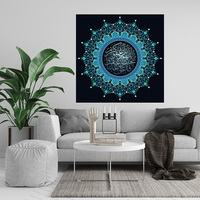 Peintures murales sur toile à motifs abstraits modernes Art populaire de calligraphie arabe Style islamique Home Office Wall Decor Frame Mounted