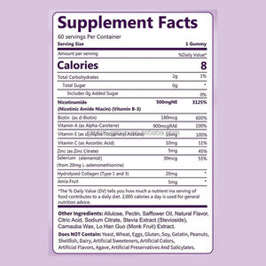 OEM 2500mg NAD + Plus Niacinamide pure Vitamines B3 Gommes Nicotinamide Riboside <span class=keywords><strong>NR</strong></span> NAM Gommes au resvératrol - Product Image 2