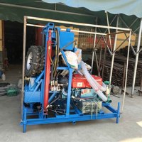 Foreuse de puits d'eau portable compacte de 150 m de profondeur, machine de forage de puits tractable, vente directe usine
